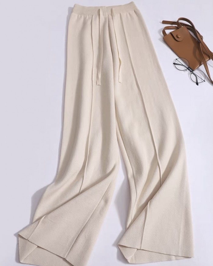 Drawstring knit pants
