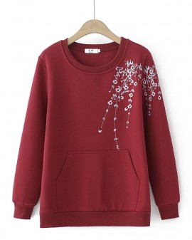 LM+ Floral embroidered sweater