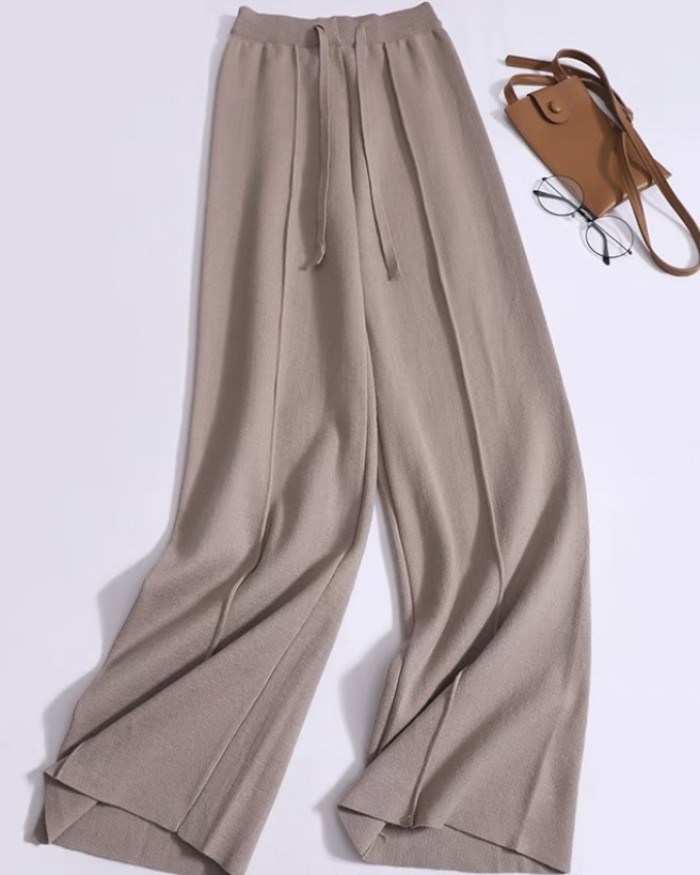 Drawstring knit pants
