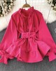 Blouse with belt
