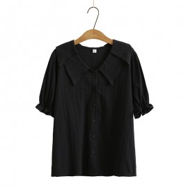 LM+  Pan Collar Top