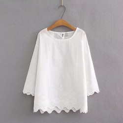 LM+ Crotchet Detail Blouse PL1109