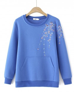 LM+ Floral embroidered sweater