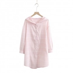LM+ Checkered Hoodie Blouse