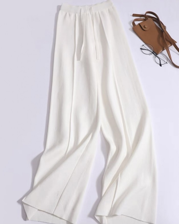 Drawstring knit pants