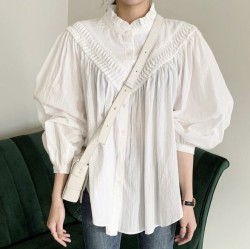 Frill neckline blouse
