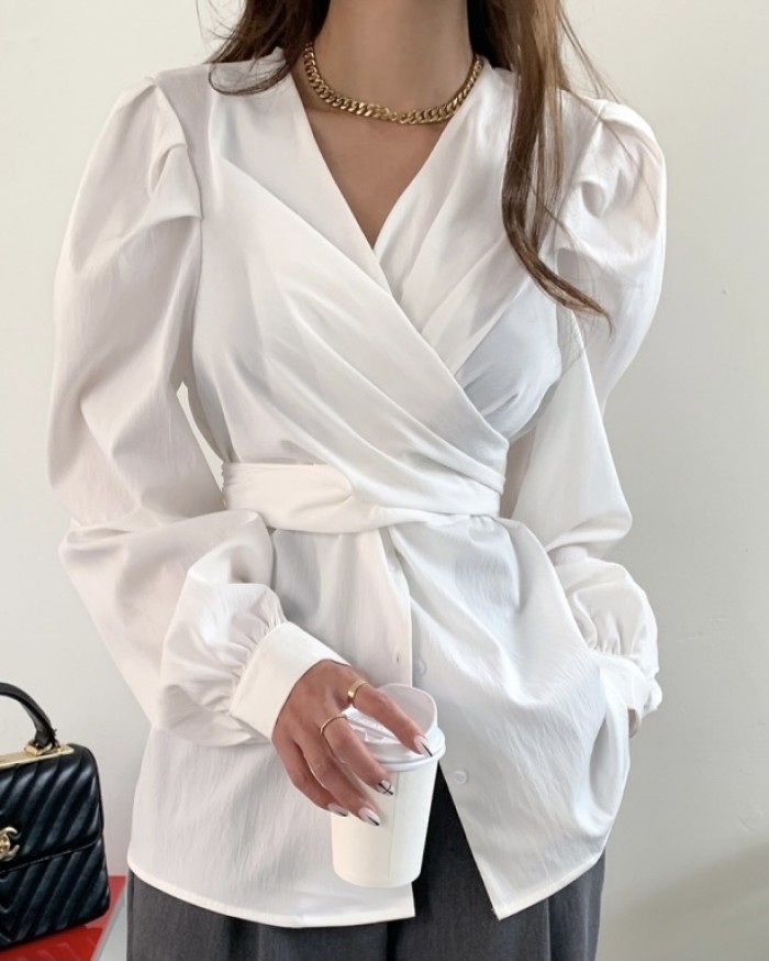 Kimono wrap blouse