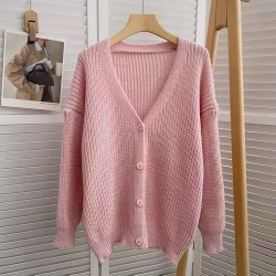 Candy color button knit cardigan