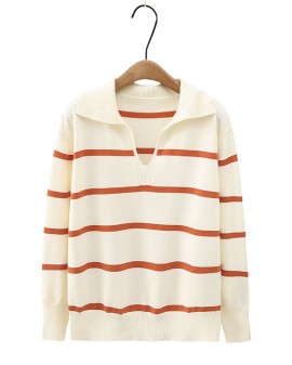 LM+ Stripe knit pullover