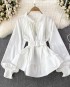 Blouse with belt