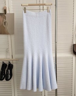 Mermaid fuzzy knit skirt