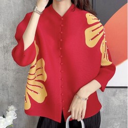 Floral Pleated Blouse