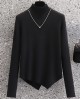 LM+ Mockneck knit blouse