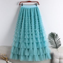 Long tutu tiered skirt