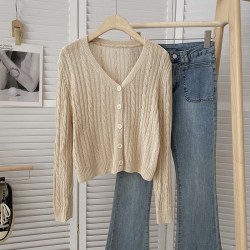 Button knit cardigan