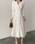 Blazer style dress with pleat