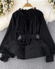 Blouse with belt