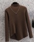 LM+ Mockneck knit blouse