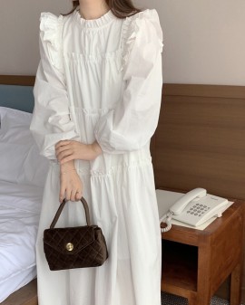 Long ruffle tiered dress