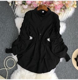 Ruched sleeves blouse