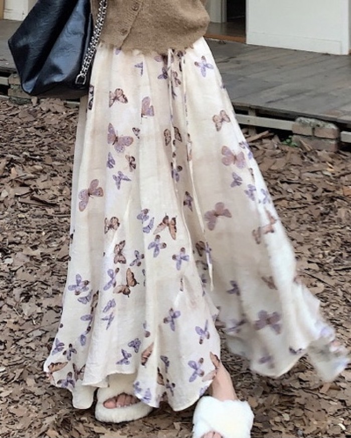 Butterfly motif skirt