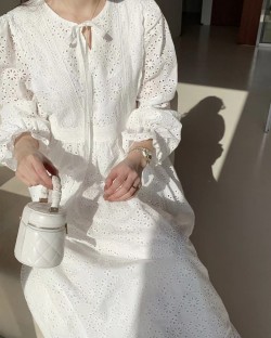 Broderie eyelet dress
