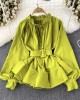 Blouse with belt