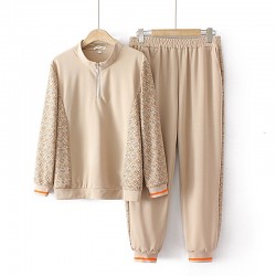 LM+ Motif zipper top and pants set
