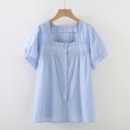 LM+  Lace Hem Top