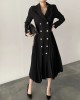 Blazer style dress with pleat