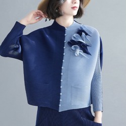 [PREMIUM] Pleated Blouse with Applique