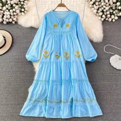 Eyelet embroidered dress