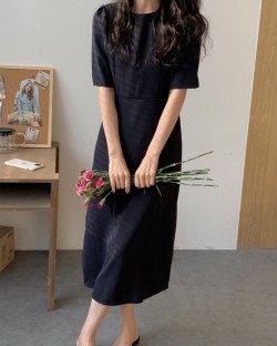 Basic candy color dress