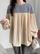Combination pleated blouse