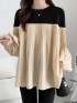 Combination pleated blouse