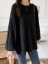 Combination pleated blouse