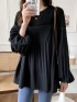 Combination pleated blouse