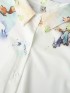 LM+  watercolor motif blouse