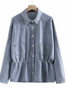 LM+  denim shirt jacket