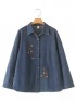 LM+  embroidered denim blouse