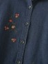 LM+  embroidered denim blouse