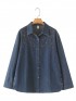 LM+  embroidered denim blouse
