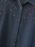 LM+  embroidered denim blouse