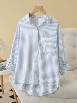 LM+  stripe blouse