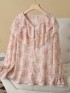 LM+  Ruffle neckline blouse