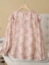 LM+  Ruffle neckline blouse