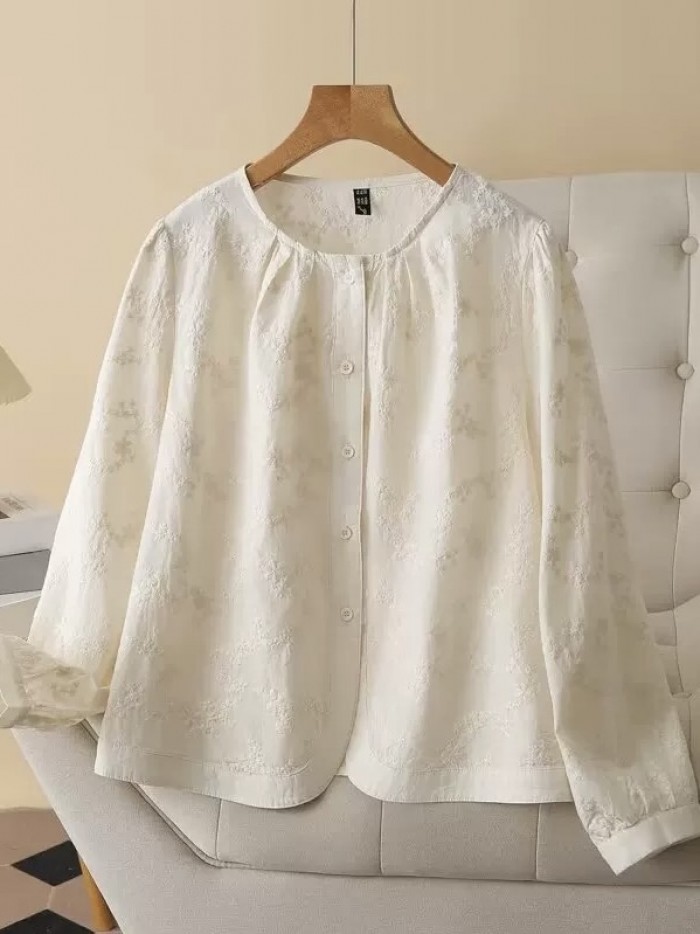 LM+  Embroidery motif blouse