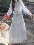 Floral motif blouse and skirt set