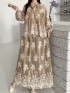 Sheer broderie blouse and skirt set