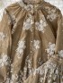 Sheer broderie blouse and skirt set
